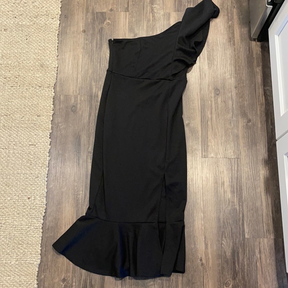 SHEIN black one shoulder dress